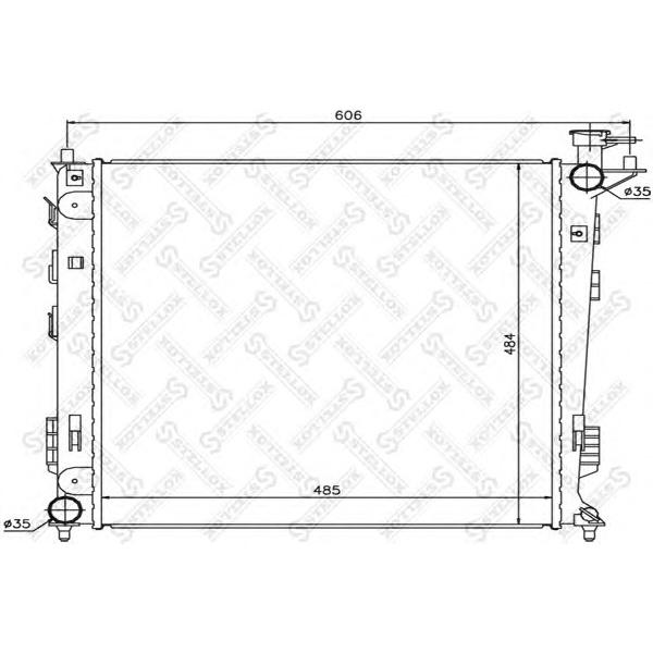 STELLOX - 1026618SX (10-26618-SX_радиатор системы охлаждения! МКПП KIA Sportage, Hyundai ix35 2.0CRDi 09>)