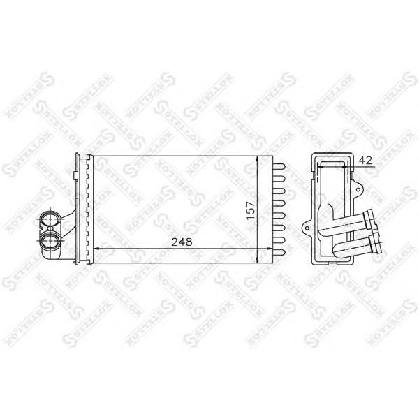 STELLOX - 10-35013-SX (Радиатор печки Peugeot 405 406 all 92>)