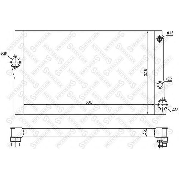 STELLOX - 1025579SX (10-25579-SX_радиатор системы охлаждения! АКПП/ BMW F01/F02 3.0i 24V 08>)