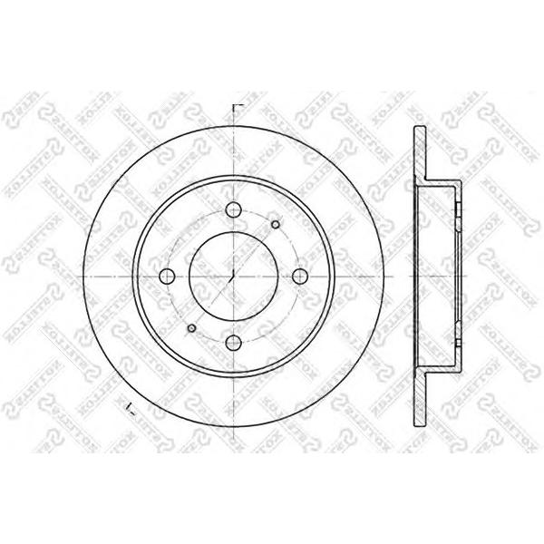 STELLOX - 6020-3406-SX (Диск торм. зад. Hyundai Lantra 1.5-1.9D 90>)