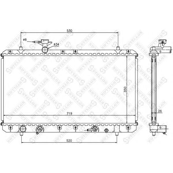 STELLOX - 10-25459-SX (Радиатор системы охлаждения АКПП Suzuki Swift 1.3-1.5i 16V 05>)