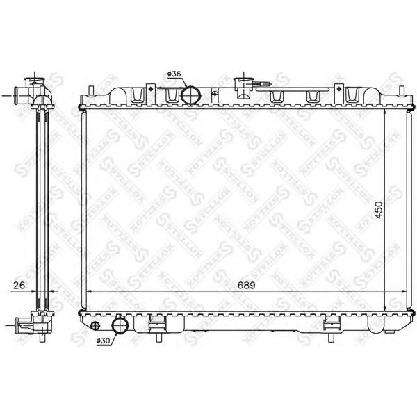 STELLOX - 10-26715-SX (Радиатор системы охлаждения Nissan X-trail 2.0 01>)