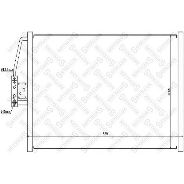 STELLOX - 1045322SX (10-45322-SX_радиатор кондиционера! BMW E39/E38 2.0D-4.0D 98-04)