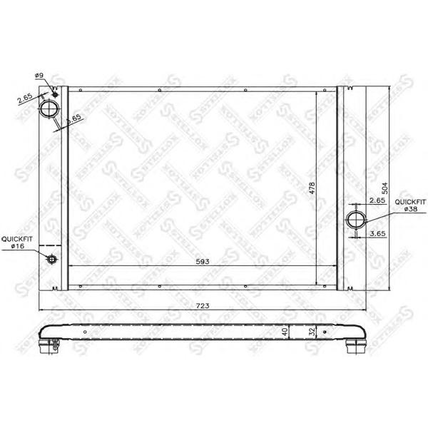 STELLOX - 10-25336-SX (Радиатор системы охлаждения АКПП BMW E60 E61 E65 E66 03>)