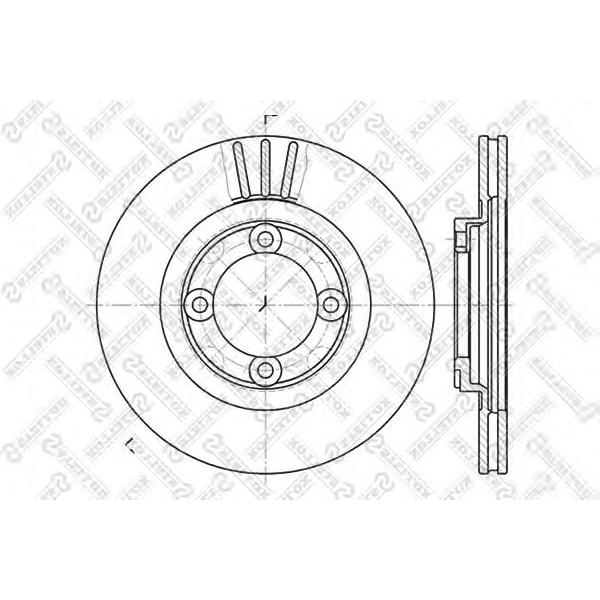 STELLOX - 6020-3219V-SX (Диск торм. пер. Mazda 626 1.8 2.0D 87-92)