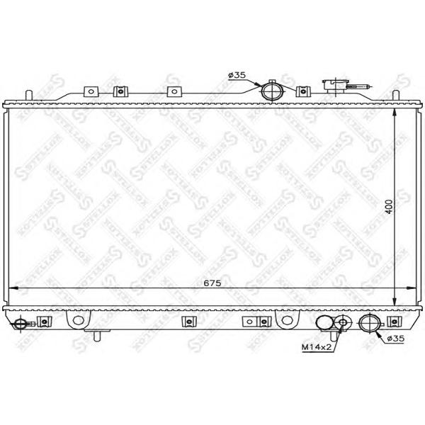 STELLOX - 10-26525-SX (Радиатор системы охлаждения АКПП Hyundai Sonata 2.0 95-98)