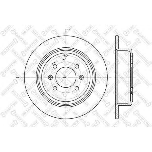 STELLOX - 6020-3721-SX (Диск торм. зад. Peugeot 406 1.8-3.0 99>)