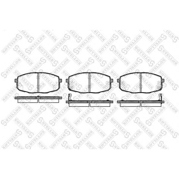 STELLOX - 10-49002-SX (Колодки дисковые п. KIA Carens 1.6-1.9CRDi 02>)