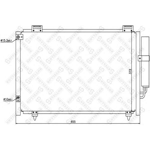STELLOX - 10-45153-SX (Радиатор кондиционера (286мм между трубками) для Toyota Corolla (E12) 2002~2007)