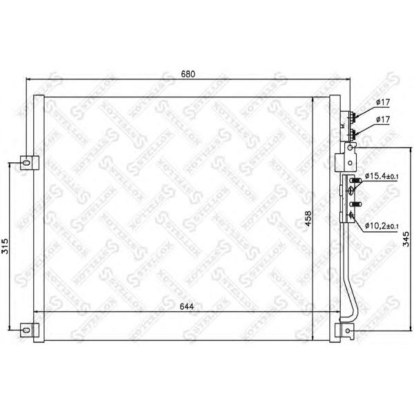 STELLOX - 1045576SX (10-45576-SX_радиатор кондиционера!// Jeep Comander, Grand Cherokee 3.7-6.1/3.0CRD 05>)