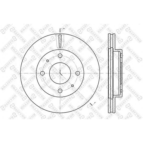 STELLOX - 6020-3403V-SX (Диск торм. пер. Hyundai Sonata 1.8-3.0 91>)