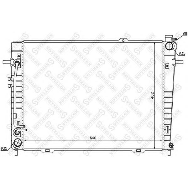 STELLOX - 10-25316-SX (Радиатор системы охлаждения Hyundai Tucson 2.0, Kia Sportage CRDi 04>)
