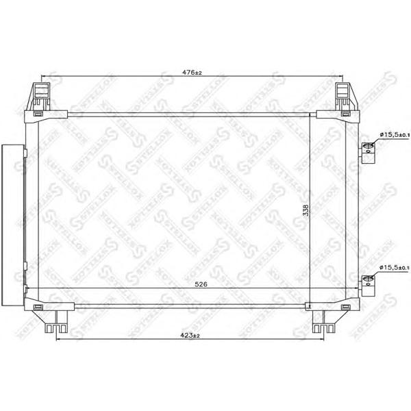 STELLOX - 10-45159-SX (Радиатор конд.Toyota Yaris 1.0-1.3VVT-i 06>)