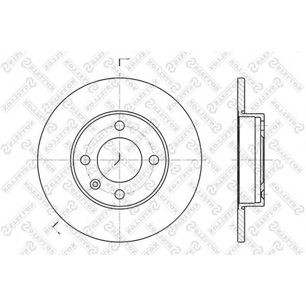STELLOX - 6020-4704-SX (Диск тормозной передний 239x10 для VW Golf II, Audi 80 (B2))