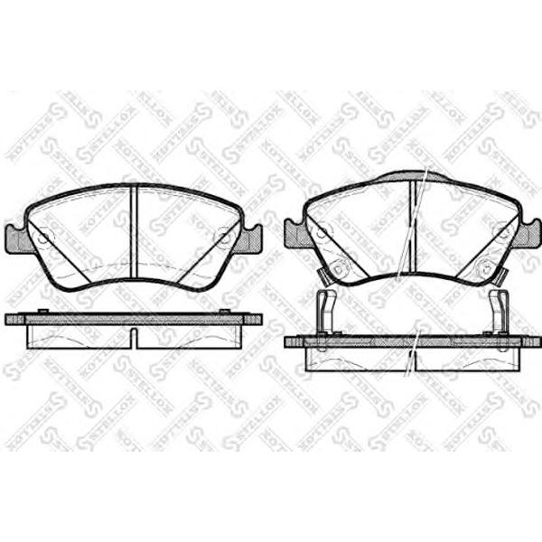 STELLOX - 001 084B-SX (Колодки дисковые п. Toyota Auris 1.4VVTi 1.6VVTi 1.4D-4D 07>)