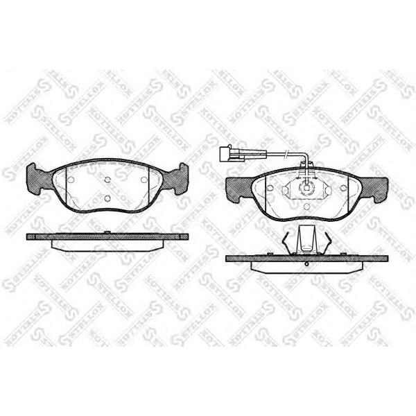 STELLOX - 598 012B-SX (Колодки дисковые п. Alfa 145 146 1.4i 1.6i 1.9TD 97-01)