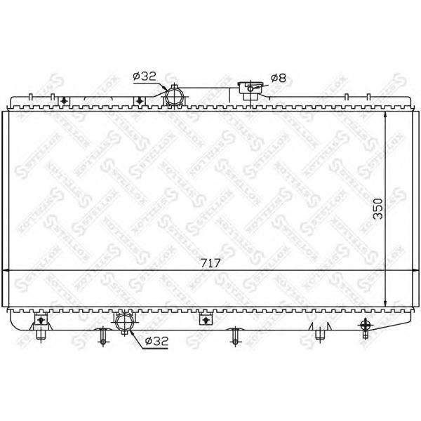 STELLOX - 10-25156-SX (Радиатор системы охлажденияАКПП Toyota Corolla 1.3 1.6 92-97)