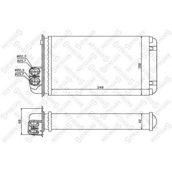 STELLOX - 10-35042-SX (Радиатор печки Peugeot 406 all 99>)