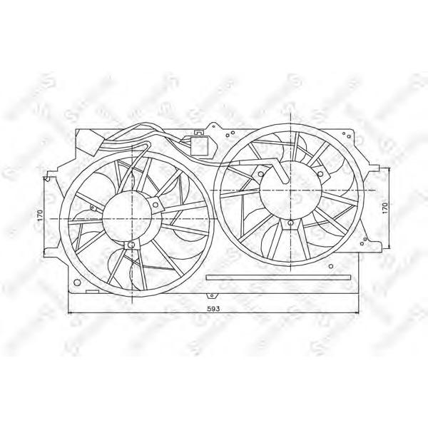 STELLOX - 2999359SX (29-99359-SX_вентилятор охлаждения!/ Ford Focus D#W 1.6i 16V 98-05)
