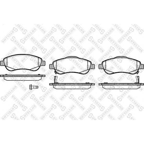STELLOX - 001 081B-SX (Колодки тормозные передние Honda CR-V 2007~2008)