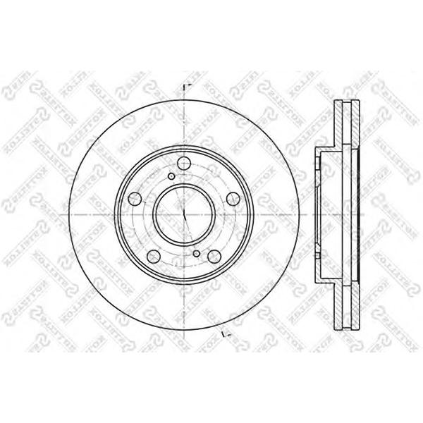 STELLOX - 6020-4547V-SX (Диск торм. пер. Toyota Camry 2.2 91>)
