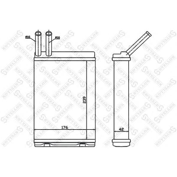 STELLOX - 10-35129-SX (Радиатор печки Volvo 740 84-92 760 83-90 940 960 91-98)