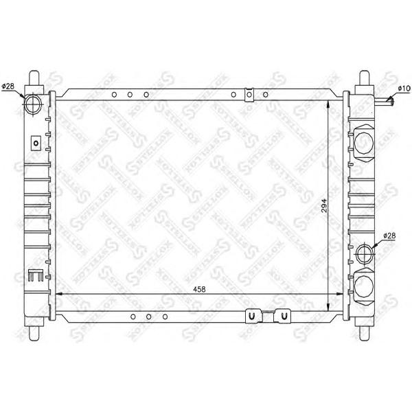 STELLOX - 1025329SX (10-25329-SX_радиатор системы охлаждения!// Daewoo Matiz 0.8 98>)