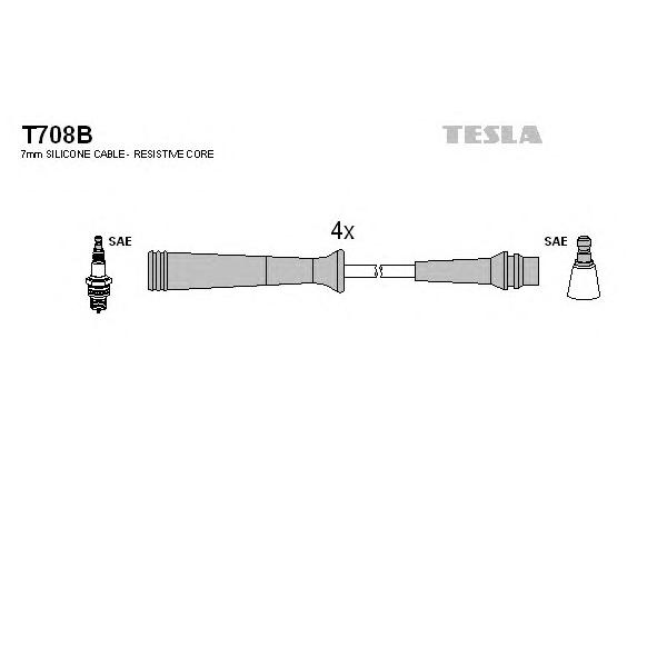 TESLA - T708B (Провода зажигания)