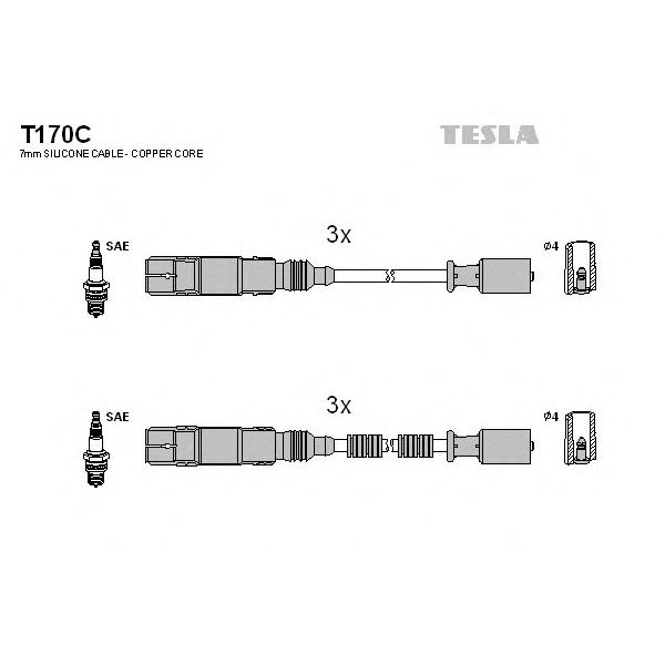TESLA - T170C (Комплект проводов Smart 98-)