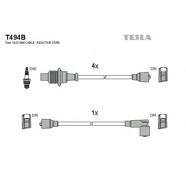 TESLA - T494B (Провода зажигания)