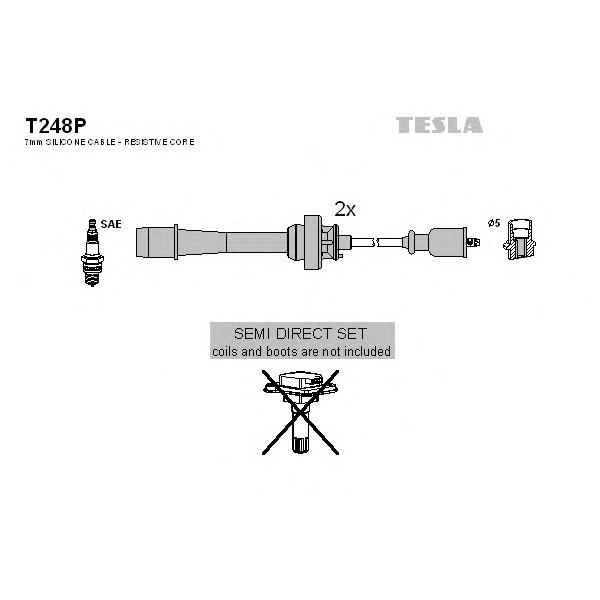 TESLA - T248P (Провода высоковольтные комплект)