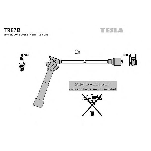 TESLA - T967B (Провода высоковольтные комплект)