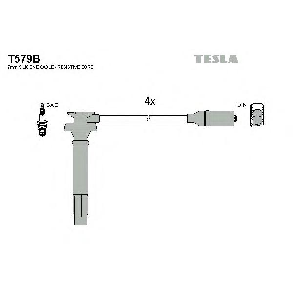 TESLA - T579B (Провода зажигания)