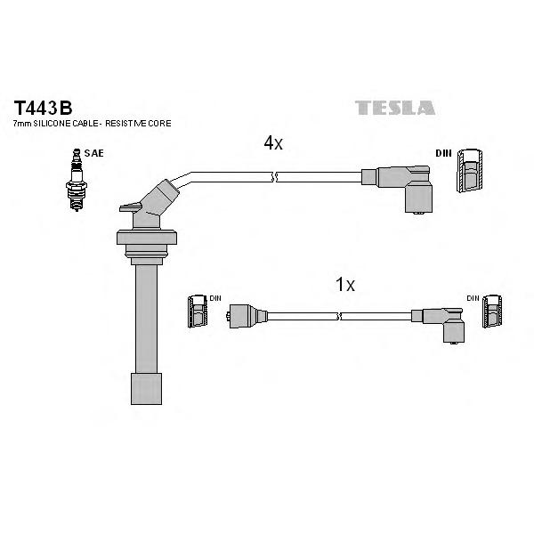 TESLA - T443B (Провода зажигания)