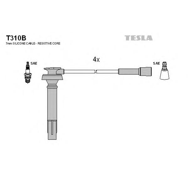 TESLA - T310B (Провода высоковольтные комплект)