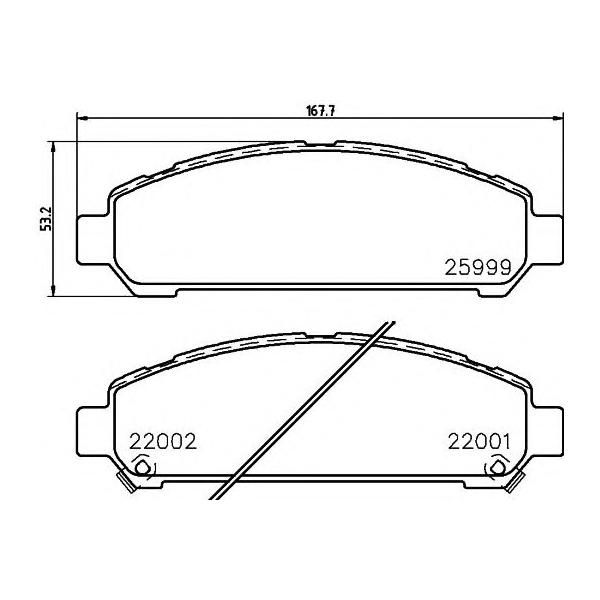 TEXTAR - 2599901 (Колодки тормозные дисковые TOYOTA VENZA (GGV1, AGV1) 2.7)
