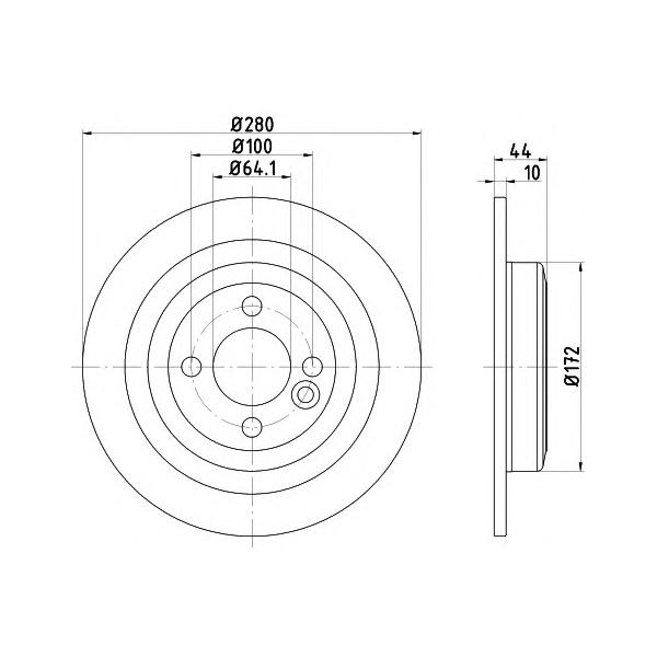TEXTAR - 92234003 (Диск тормозной MINI (R56),MINI Convertible (R57),MINI CLUBMAN (R55),MINI CLUBMAN Kombi (R55),MINI CLUBMAN Estate (R55),MINI CLUBVAN (R55),MINI Coupe ()
