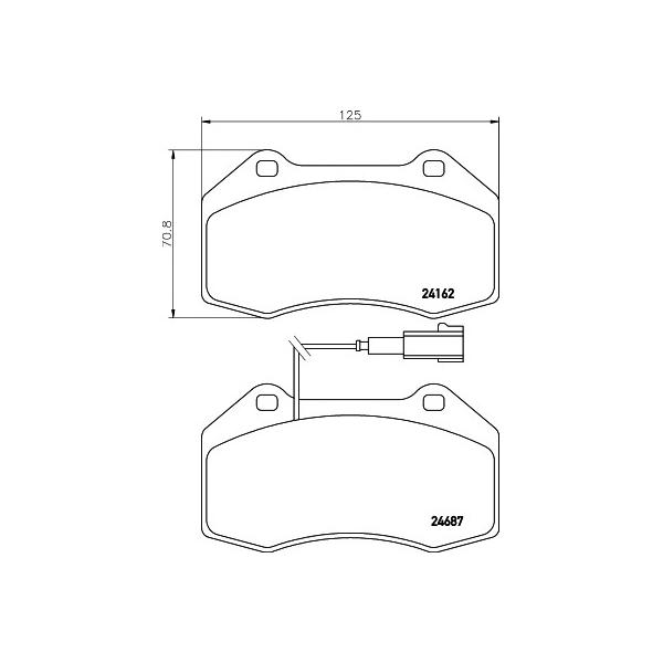 TEXTAR - 2416202 (Колодки тормозные дисковые передн ALFA ROMEO: MITO 1.4 TB 08- / FIAT: GRANDE PUNTO 1.4 Abarth 05-)