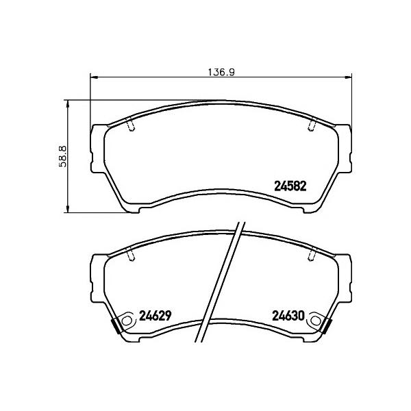 TEXTAR - 2458202 (Колодки тормозные передние Mazda 6 GH 2007~ #)
