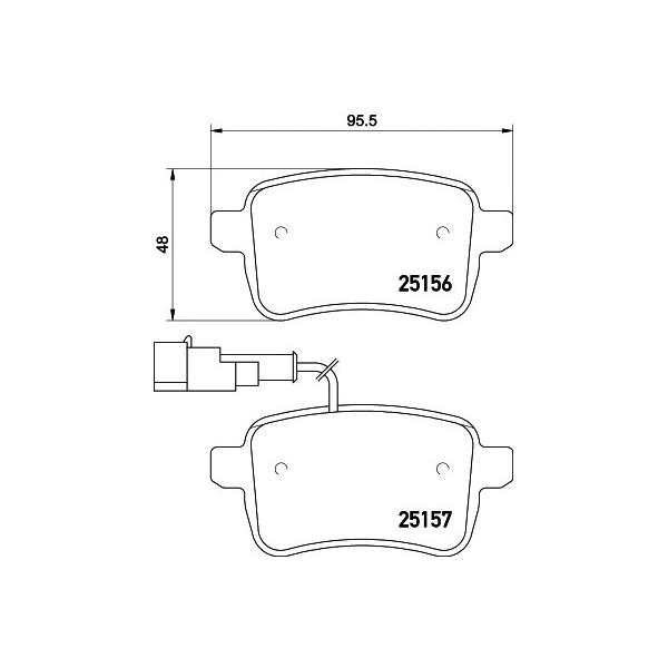 TEXTAR - 2515601 (Колодки тормозные дисковые задн ALFA ROMEO: GIULIETTA (940) 10 -)
