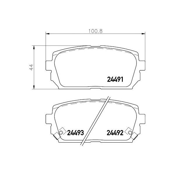 TEXTAR - 2449101 (Колодки тормозные дисковые задн KIA:CARENS III 09.06-)