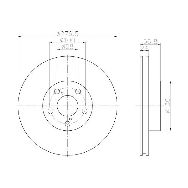 TEXTAR - 92094603 (Диск тормозной передний Ø276.5x24)