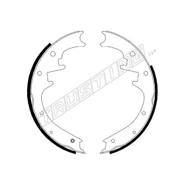 TRUSTING - 088.233 (К-т торм. колодок бараб. JEEP Cherokee 01-08)