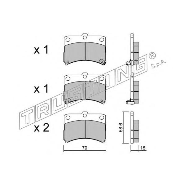 TRUSTING - 475.0 (К-т торм. колодок Fr DAIH Cuore 98-03)