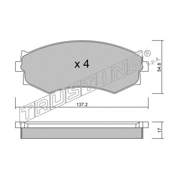 TRUSTING - 197.0 (колодки тормозные)