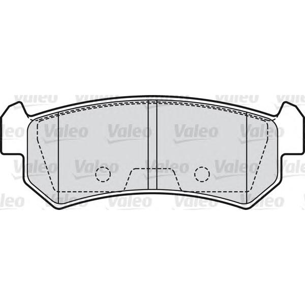 VALEO - 598874 (колодки дисковые (зад. острые ушки))