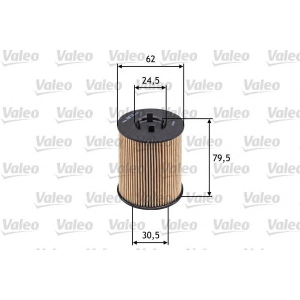 VALEO - 586539 (Фильтр масляный для Opel Astra G 1.8 16V, Omega B 1.8-3.2, Vectra B 1.8-2.6)