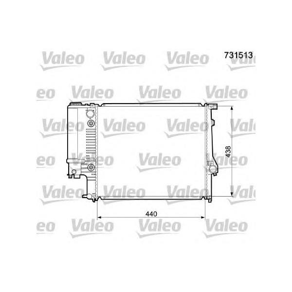 VALEO - 731513 (радиатор/ BMW E36 1.6-2.5 АКПП <92)
