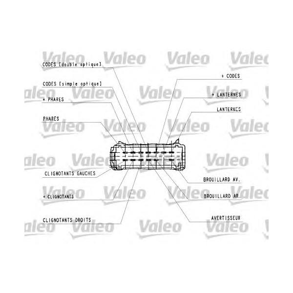 VALEO - 251439 (перекл.подрулевой L/ Renault Kangoo 9/97-7/01 (свет,поворот,сигн.,противотум.передн./зад)