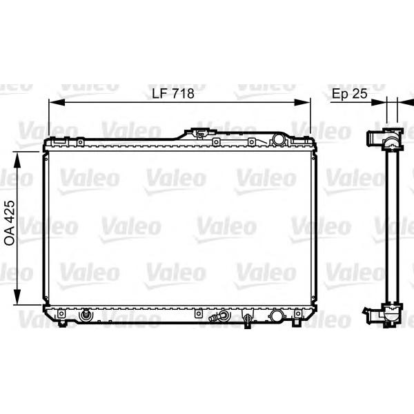 VALEO - 731684 (радиатор/ Lexus ES300 3.0 АКПП 92-93)